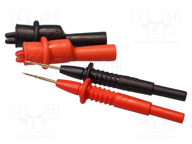 Test acces: kit; 10A; black,red