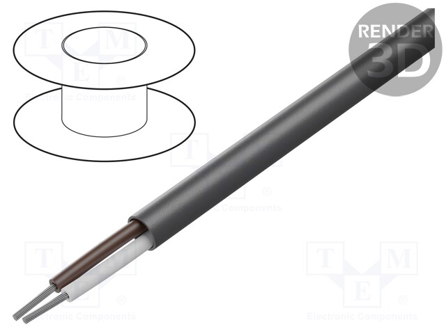 Wire; LiYY A; 2x19AWG; unshielded; 300V; PVC; Cu; stranded