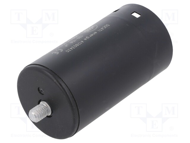 Capacitor: electrolytic; 140uF; Ø45.5x84mm; ±10%; M8 screw; 250VAC
