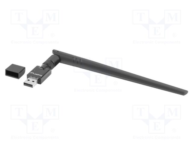 PC extension card: WiFi network; USB A plug; USB 2.0; black