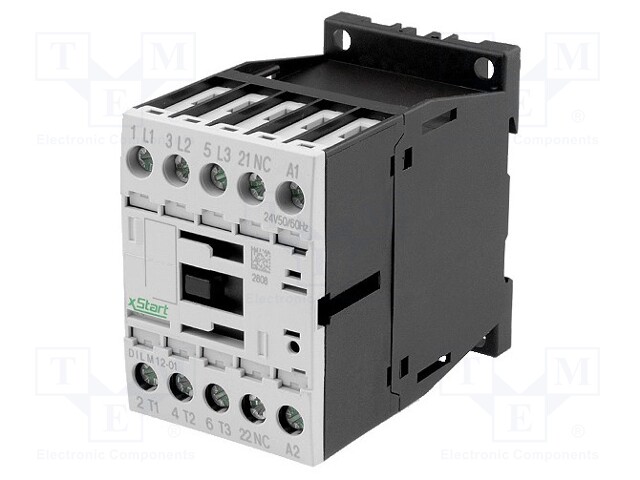 Contactor: 3-pole; Auxiliary contacts: NC; 42VAC; 12A; NO x3; 690V
