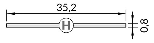 Cover for LED profiles; white; 1m; Kind of shutter: H; slide