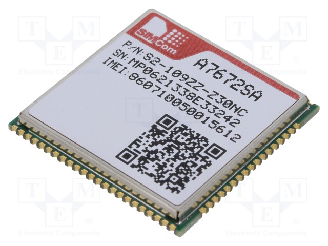 Module: LTE; Down: 10Mbps; Up: 5Mbps; SMD; EDGE,GPRS,GSM,LTE CAT1