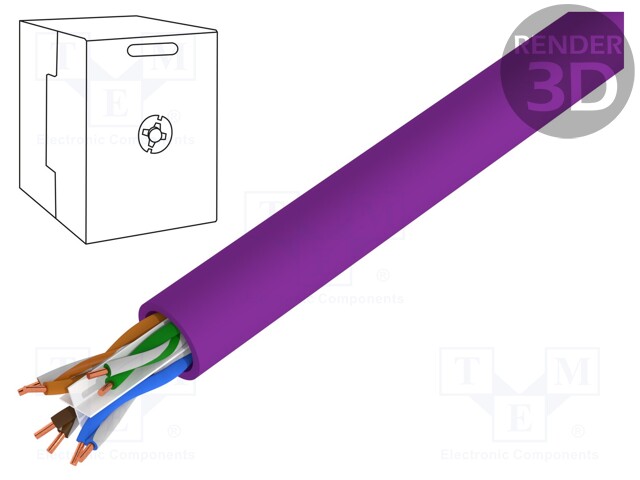 Wire; U/UTP; industrial Ethernet; 6; solid; Cu; 4x2x23AWG; LSZH
