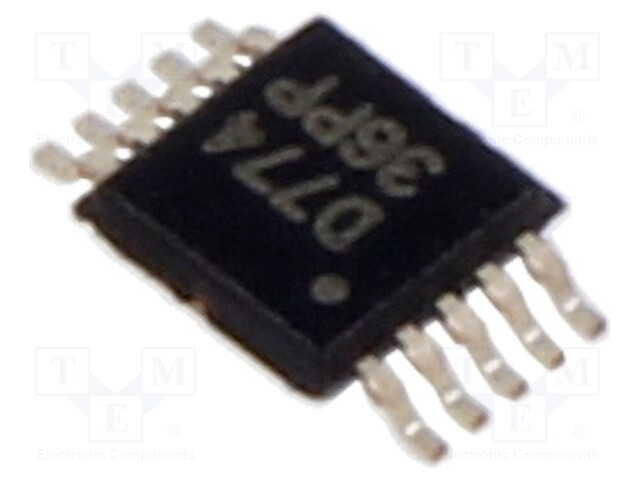 IC: D/A converter; 12bit; 43ksps; Ch: 4; VSSOP10; -40÷105°C; ±1LSB