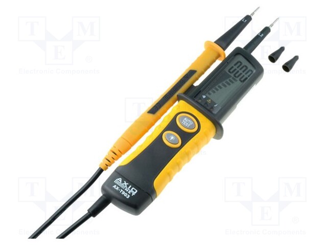 Tester: electrical; Sampling: 3x/s; IP64; case,test leads