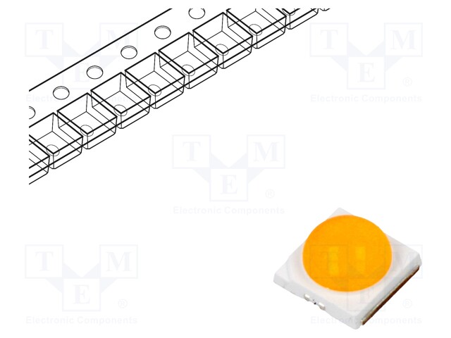 Power LED; amber (PC amber); 130°; 1000mA; λd: 587.8-590.4nm