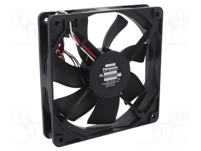 Fan: DC; axial; 12VDC; 120x120x25mm; 155m3/h; 37dBA; ball bearing