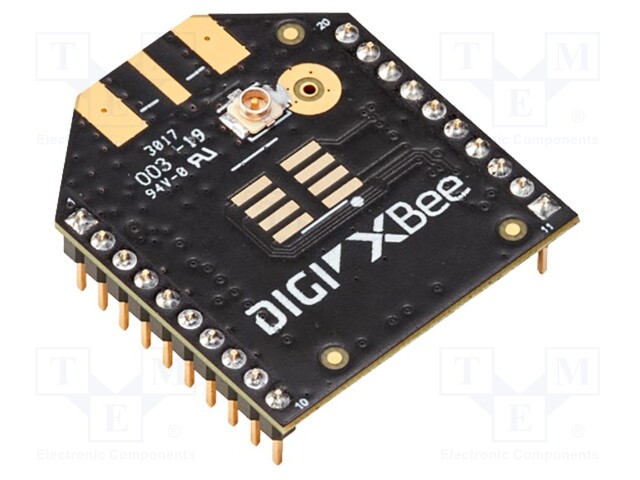 Module: RF; u.FL; XBee; 2.4GHz; I2C,SPI,UART; -103dBm; 8dBm; THT