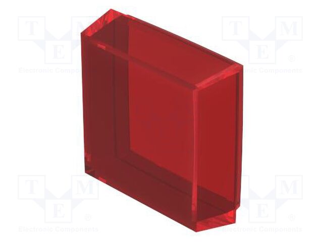 Actuator lens; OptoHiT; red; plastic; 30x30mm