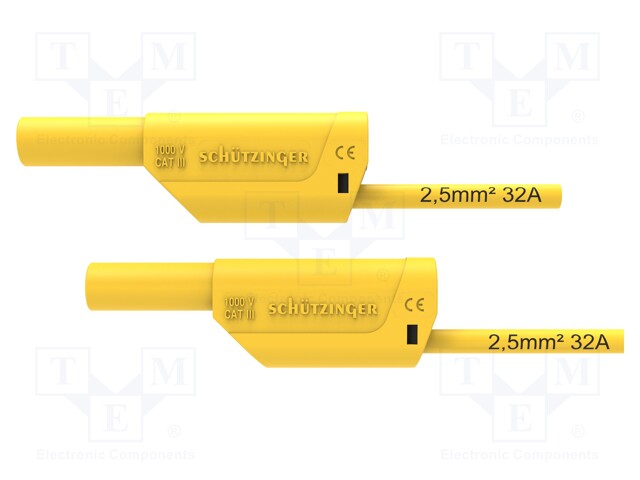 Test lead; 32A; 4mm banana plug-4mm banana plug; Urated: 1kV