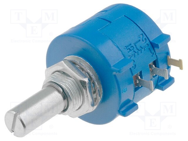 Potentiometer: shaft; multiturn; 500Ω; 2W; ±5%; 6.35mm; linear; IP40