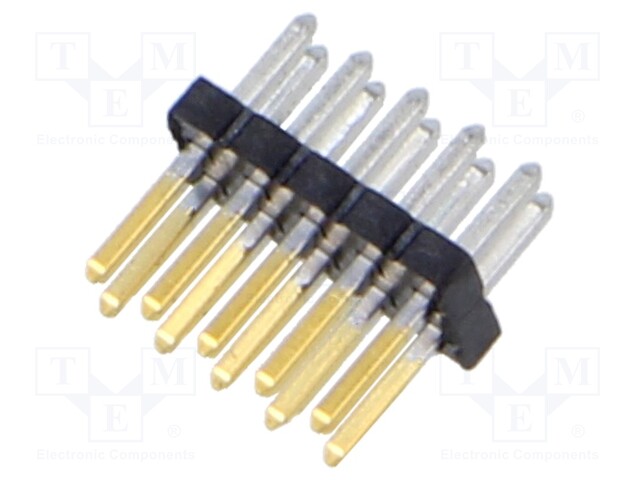 Connector: pin strips; male; PIN: 10; 1.27mm; gold flash; THT
