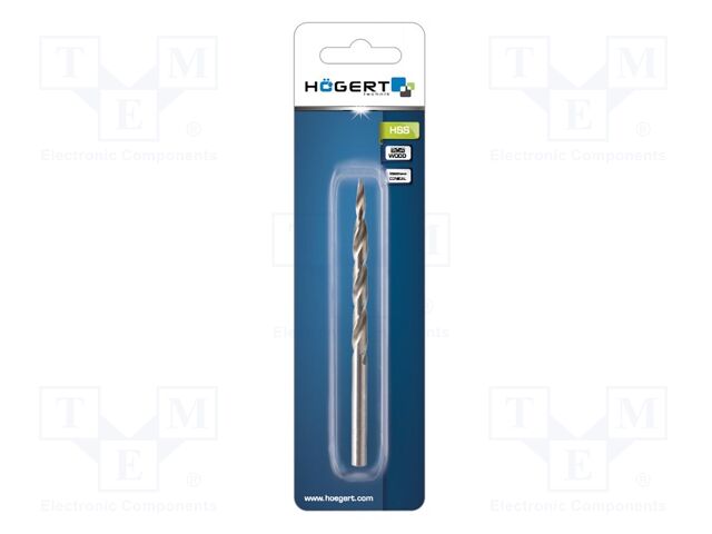 Drill bit; for wood; Ø: 4.5mm; L: 85mm; M2 steel; 1pcs.