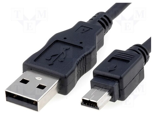 Cable; USB 2.0; USB A plug,USB B mini plug; 1m; black; Canon