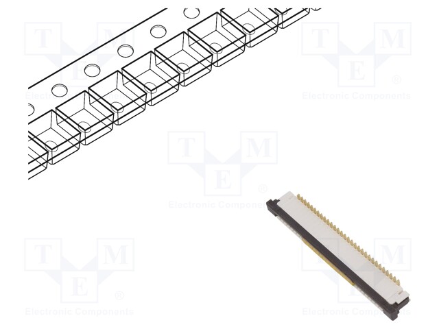 Connector: FFC (FPC); vertical; PIN: 30; ZIF; SMT; 125V; 1A; -25÷85°C