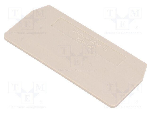 End/partition plate; Application: ZDU2.5/3AN; beige; wemid