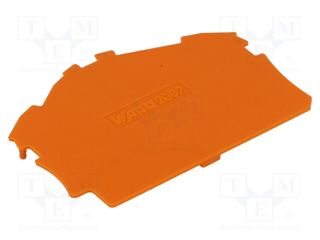 End/partition plate; Application: 2002; orange; Width: 0.8mm