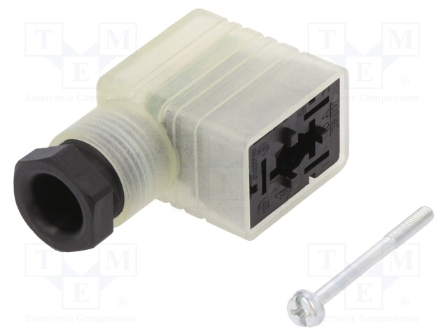 Connector: valve connector; plug; form B; 11mm; female; PIN: 3; 24V