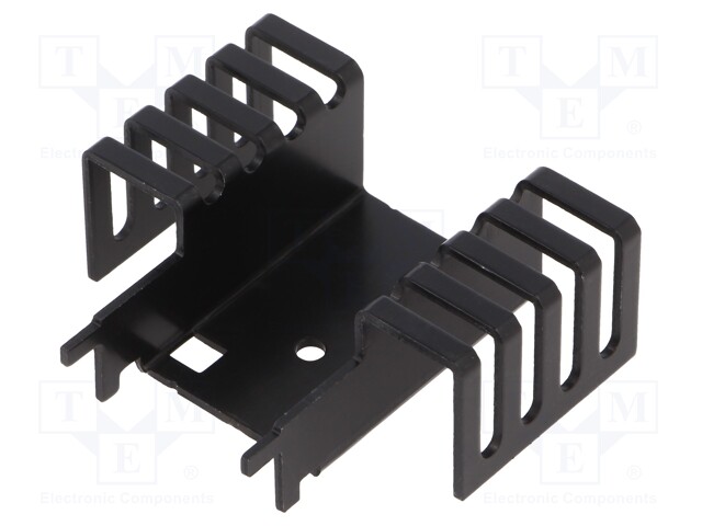 Heatsink: extruded; U; TO220; black; L: 41.2mm; W: 51mm; H: 19mm