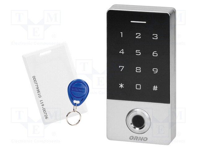 RFID combination lock; wall mount; 12VDC; IP68; -40÷60°C; 0÷300s