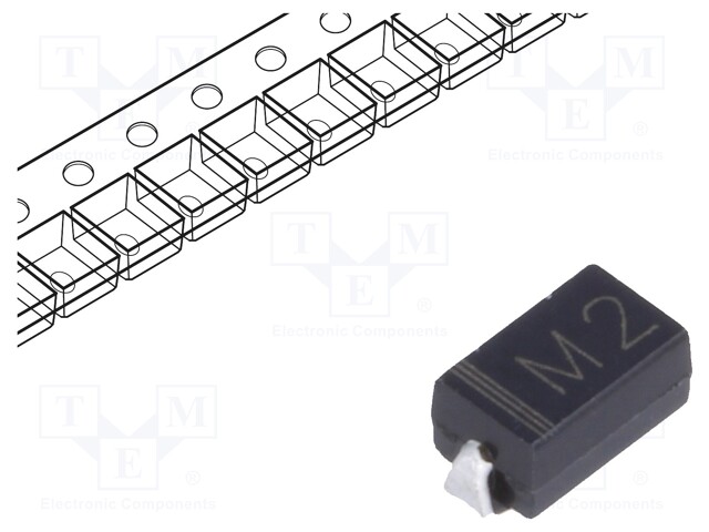 Diode: rectifying; SMD; 100V; 1A; Package: reel,tape; SMA; Ifsm: 30A