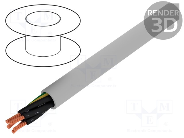Wire; stranded; Cu; ÖLFLEX® CLASSIC 110; 5G4mm2; unshielded; grey
