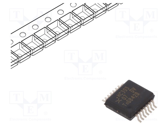 IC: digital; 4bit,binary counter; Channels: 2; Series: HC; SMD