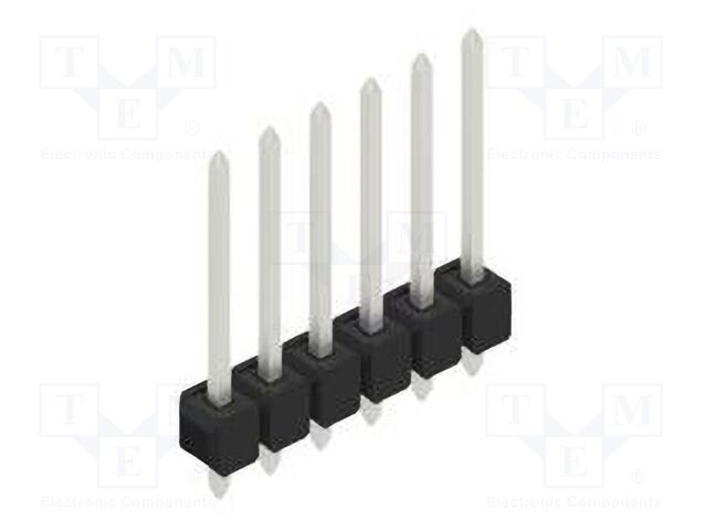 Connector: pin strips; pin header; male; PIN: 6; 2.54mm; THT; 1x6
