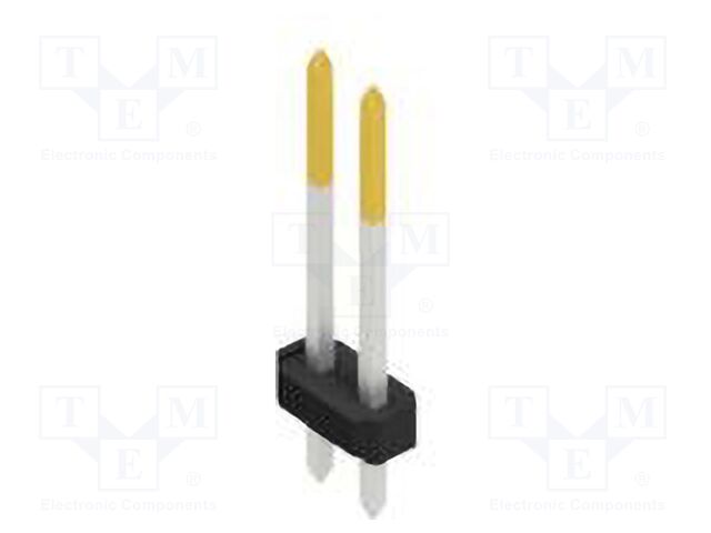 Connector: pin strips; pin header; male; PIN: 2; 2.54mm; THT; 2x1