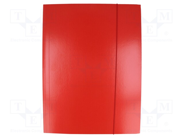 Folder; with rubber; A4; red
