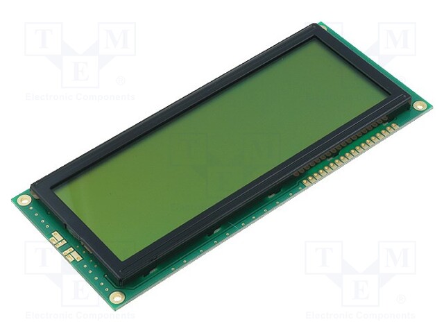 Display: LCD; alphanumeric; STN Positive; 20x4; yellow-green