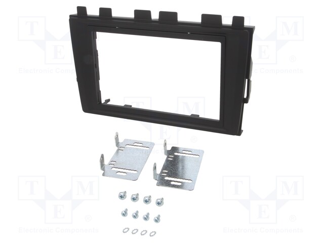 Radio mounting frame; VW; 2 DIN; black