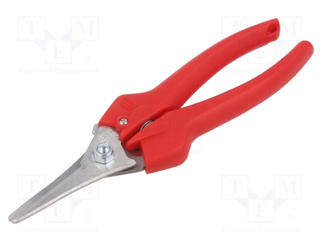 Garden pruner; 185mm; steel; Ø10mm max