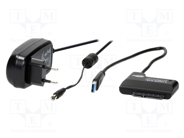 USB to SATA adapter; SATA plug,USB A plug; 200mm; 5Gbps