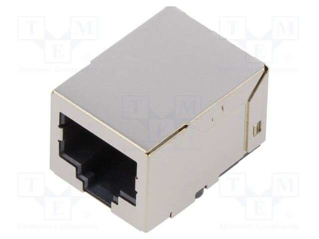 Socket; RJ45; PIN: 8; shielded; Layout: 8p8c; on PCBs,PCB snap; THT