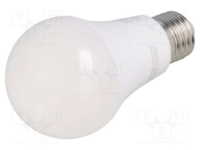LED lamp; neutral white; E27; 230VAC; 12W; 200°; 4000K; 3pcs.