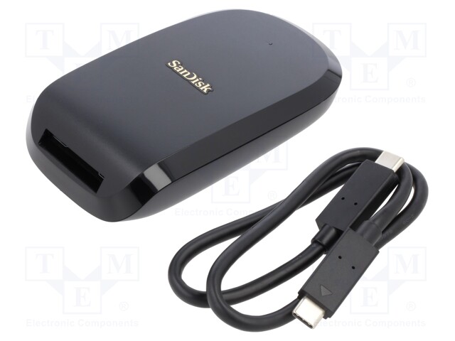Card reader: memory; USB C; USB 3.1; CFexpress B; black; 1250Mbps