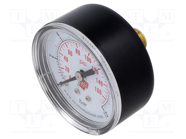 Manometer; 0÷12bar; non-aggressive liquids,inert gases; 50mm