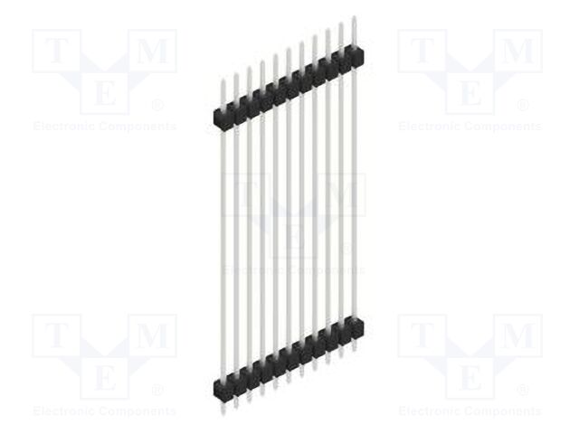 Connector: pin strips; pin header; male; PIN: 11; 2.54mm; THT; 1x11
