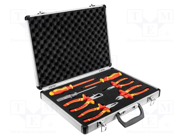 Kit: pliers, insulation screwdrivers; for electricians; 1kV