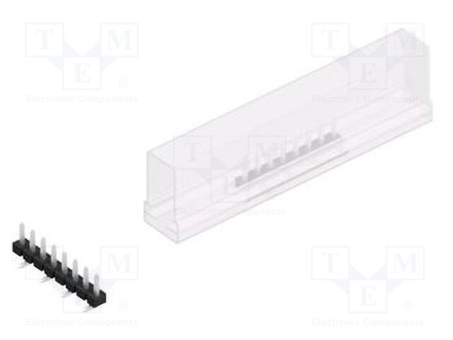 Connector: pin strips; pin header; male; PIN: 8; 2.54mm; SMT; 1x8