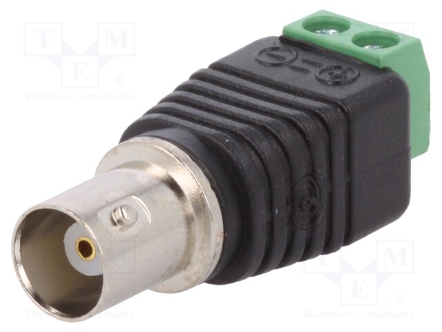 Adapter; BNC female,terminal block; PIN: 2