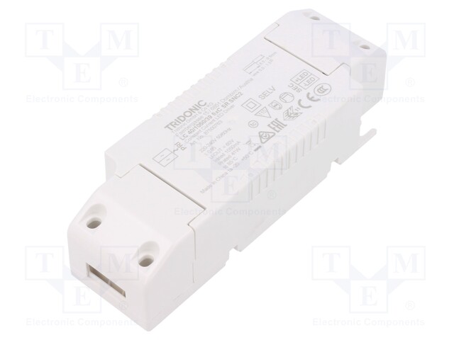 Power supply: switched-mode; LED; 40W; 23÷39VDC; 1050mA; IP20; 113g
