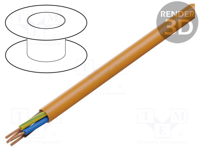 Wire; ÖLFLEX® 500 P; 4G2,5mm2; unshielded; 300/500V; PUR; Cu