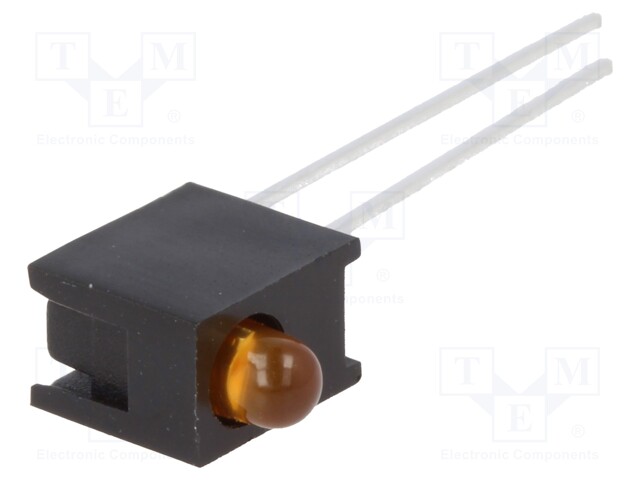 LED; in housing; yellow; 3mm; No.of diodes: 1; 10mA; 60°; 1.5÷2.4V