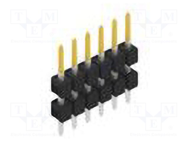 Connector: pin strips; pin header; male; PIN: 6; 2.54mm; THT; 1x6
