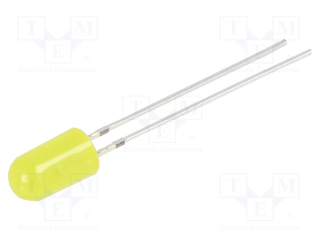 LED; 4.8mm; yellow; 220÷330mcd; 60°; Front: convex; 3/3.5/5V; 1.8Hz
