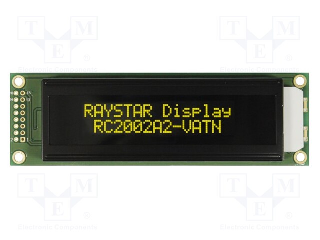 Display: LCD; alphanumeric; VA Negative; 20x2; 115x36x13.9mm; LED