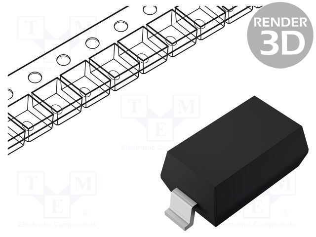 TVS Diode, CDSOD323 Series, Bidirectional, 24 V, 56 V, SOD-323, 2 Pins